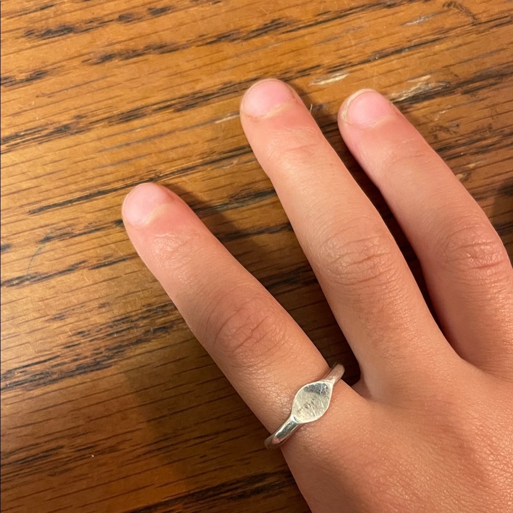 GEORG JENSEN // sterling silver 925 signet ring size 4